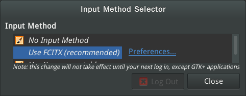 Input Method Selector