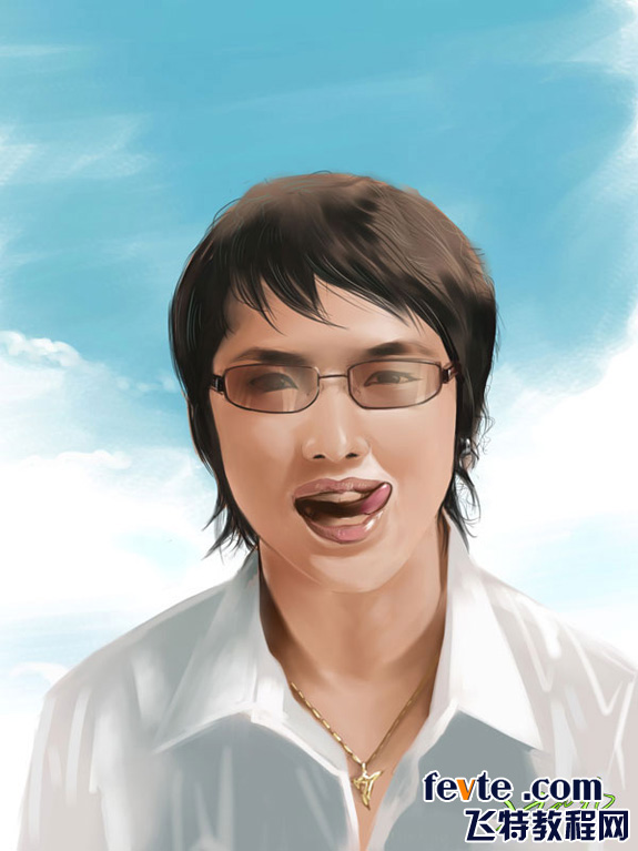 PAINTER绘制一个可爱的搞怪男生 我们 painter教程