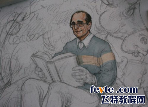 手绘插画过程 我们 painter教程