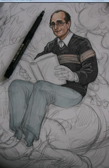 手绘插画过程 我们 painter教程
