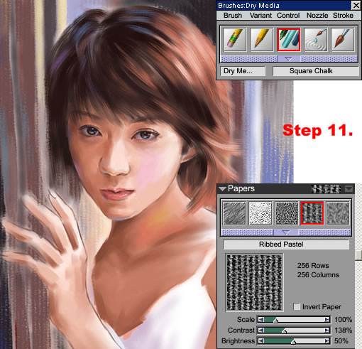 painter绘制粉彩效果女孩 我们 painter教程