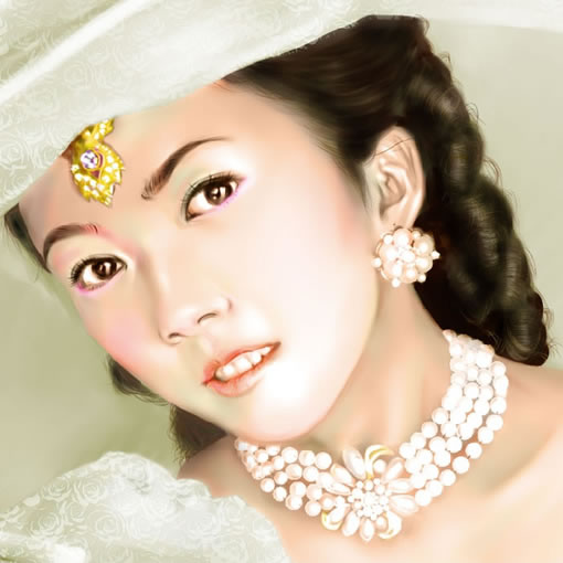 painter绘制漂亮的贵妇 我们 painter教程