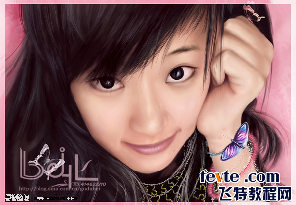 painter绘制微笑女孩 我们 painter教程