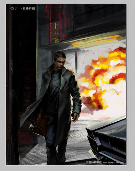 painter绘制动作片爆炸场景 我们 painter教程