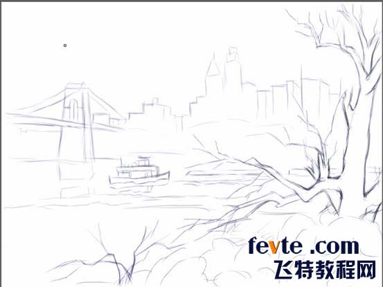 painter绘制水彩风景画 我们 painter教程