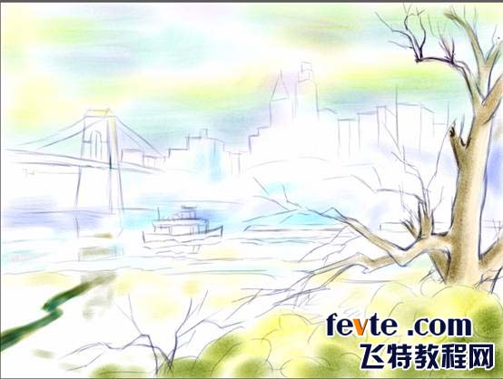 painter绘制水彩风景画 我们 painter教程
