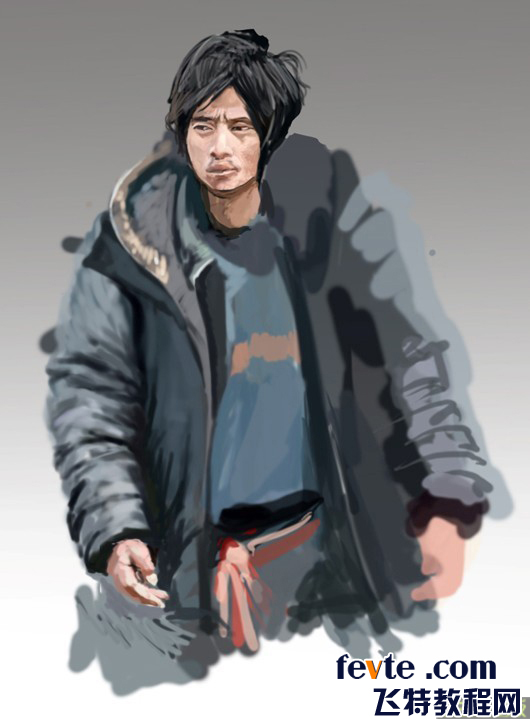 painter绘制网络红人犀利哥 我们 painter教程