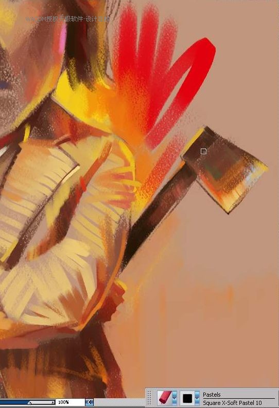 Painter绘制《功夫》漫画海报 我们 painter教程