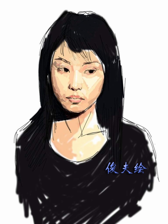 女孩肖像写生 我们 painter教程