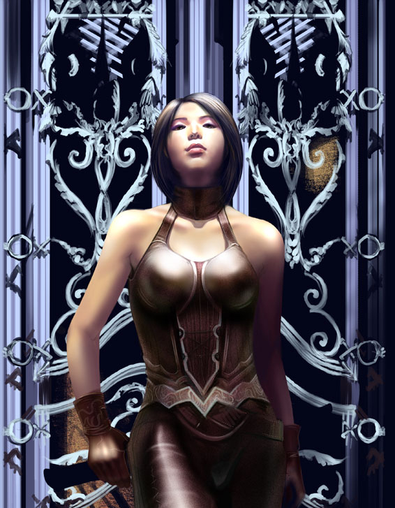 Painter绘制美女刺客 我们 painter教程