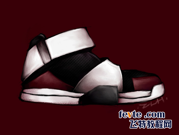 painter绘制三款篮球鞋 我们 painter教程