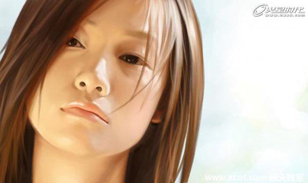 painter绘制写实女孩头像 我们 painter鼠绘教程
