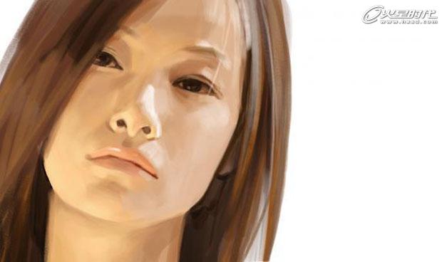 painter绘制写实女孩头像 我们 painter鼠绘教程