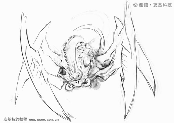 painter绘制科幻怪兽 我们 painter教程