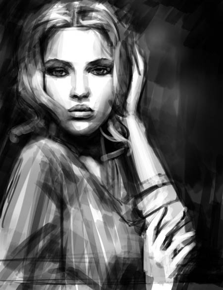painter绘制国外美女 我们 painter教程