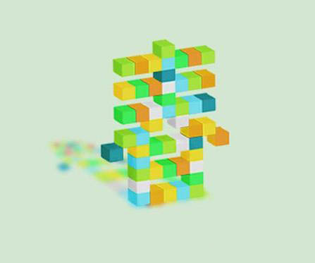 ps怎么设计3d立体积木堆积的字体? ps积木艺术字制作过程